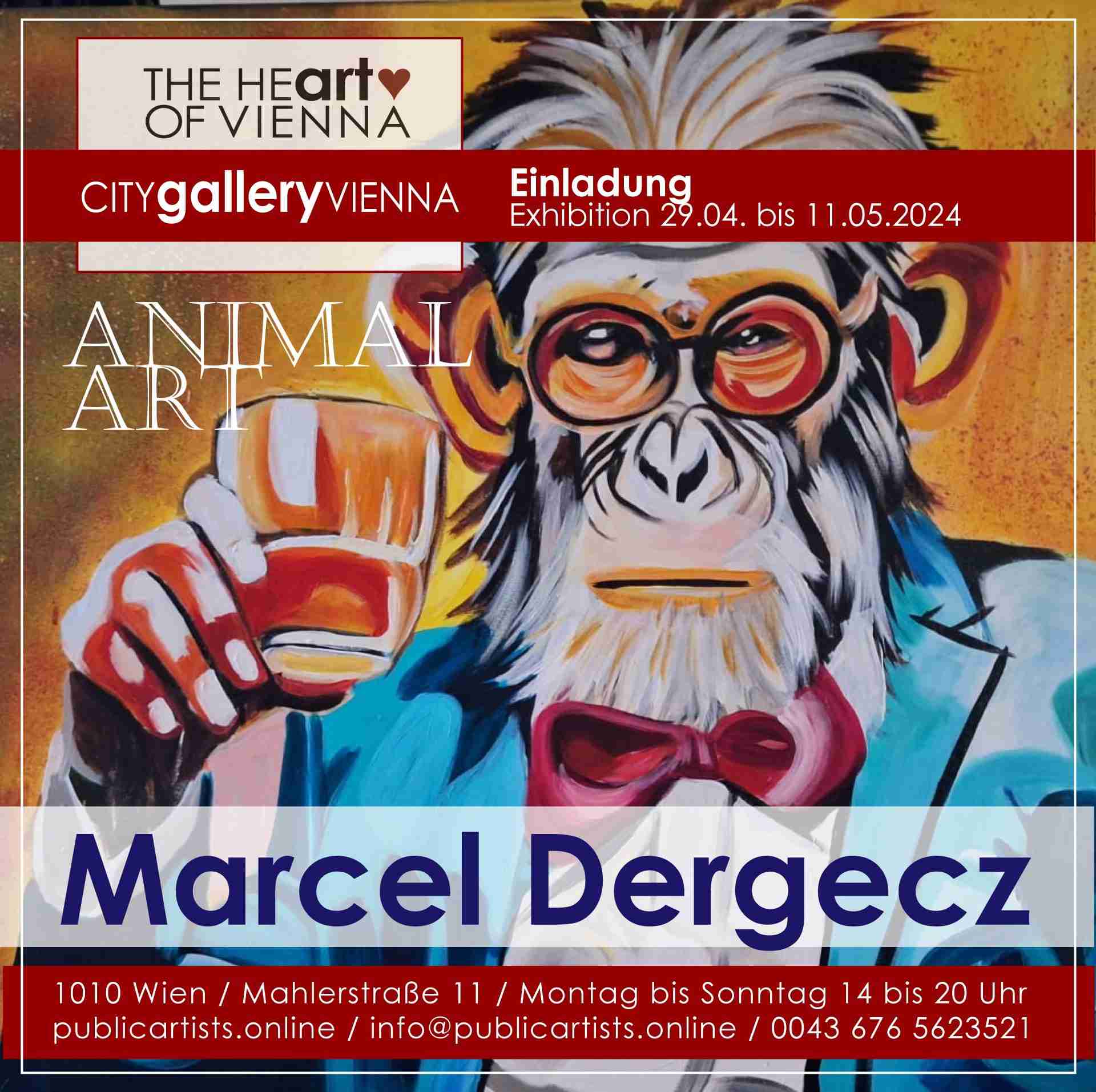 Marcel Dergecz vystavuje ANIMAL ART v CITYgalleryVIENNA