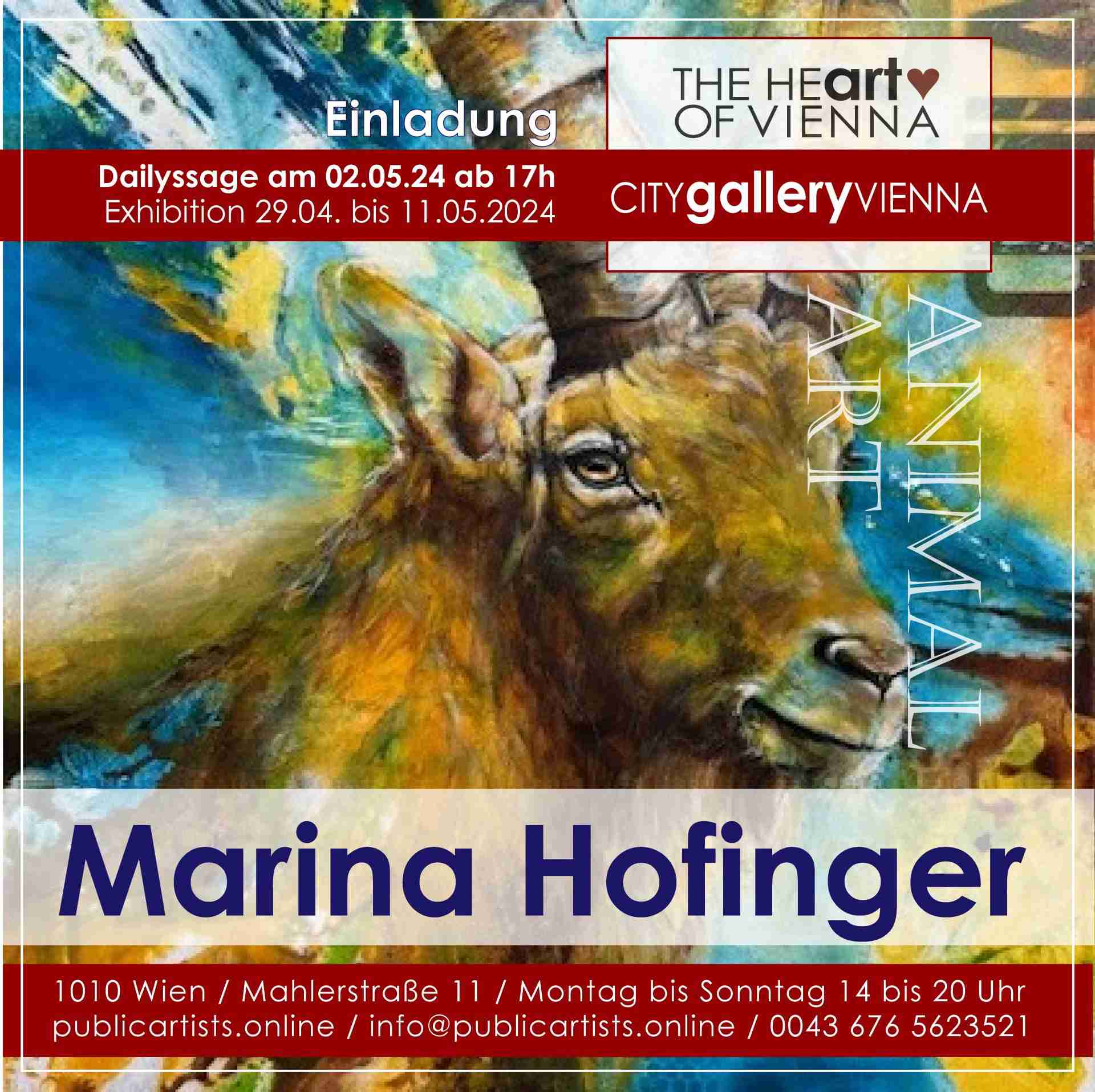 Марина Хофингер показывает ANIMAL ART в CITYgalleryVIENNA