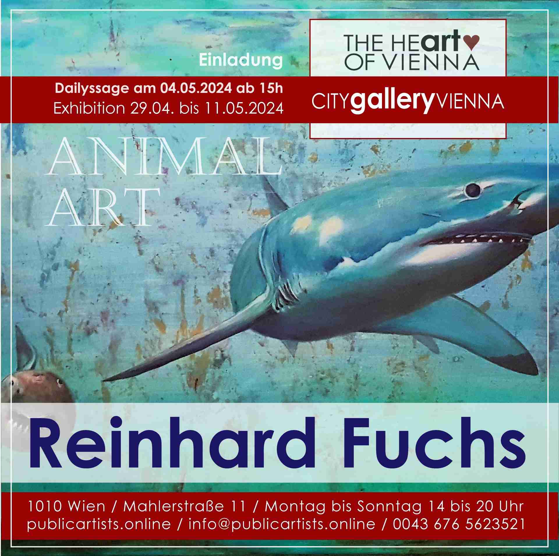 Reinhard Fuchs vystavuje ANIMAL ART v CITYgalleryVIENNA