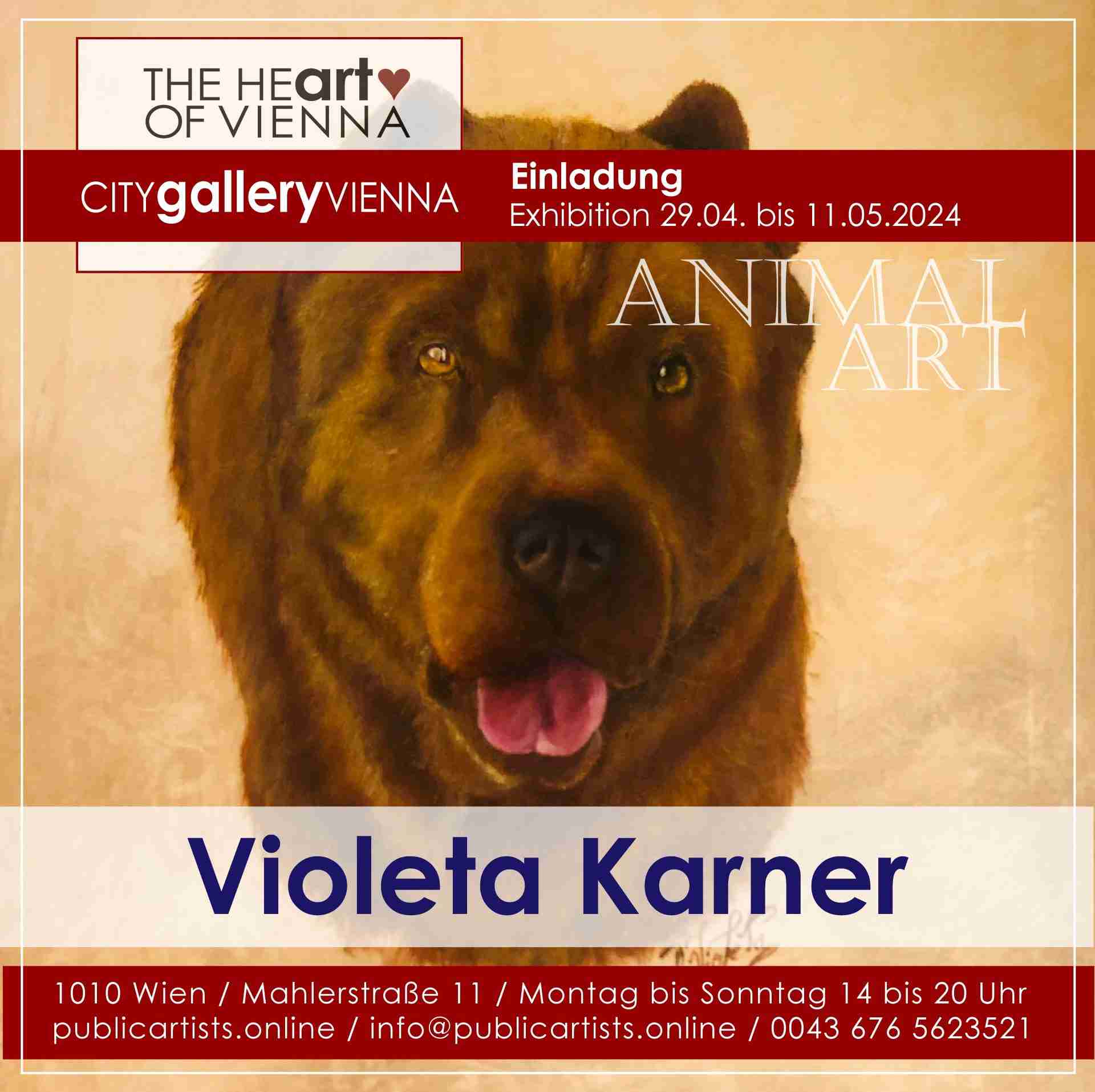 Violeta Karner zeigt ANIMEL ART in der CITYgalleryVIENNA