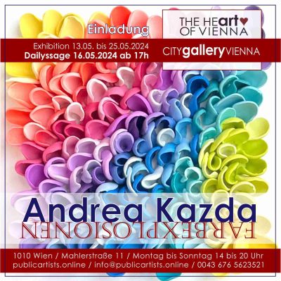 Andrea Kazda vystavuje FARBEXPLOSIONS v CTIYgalleryVIENNA