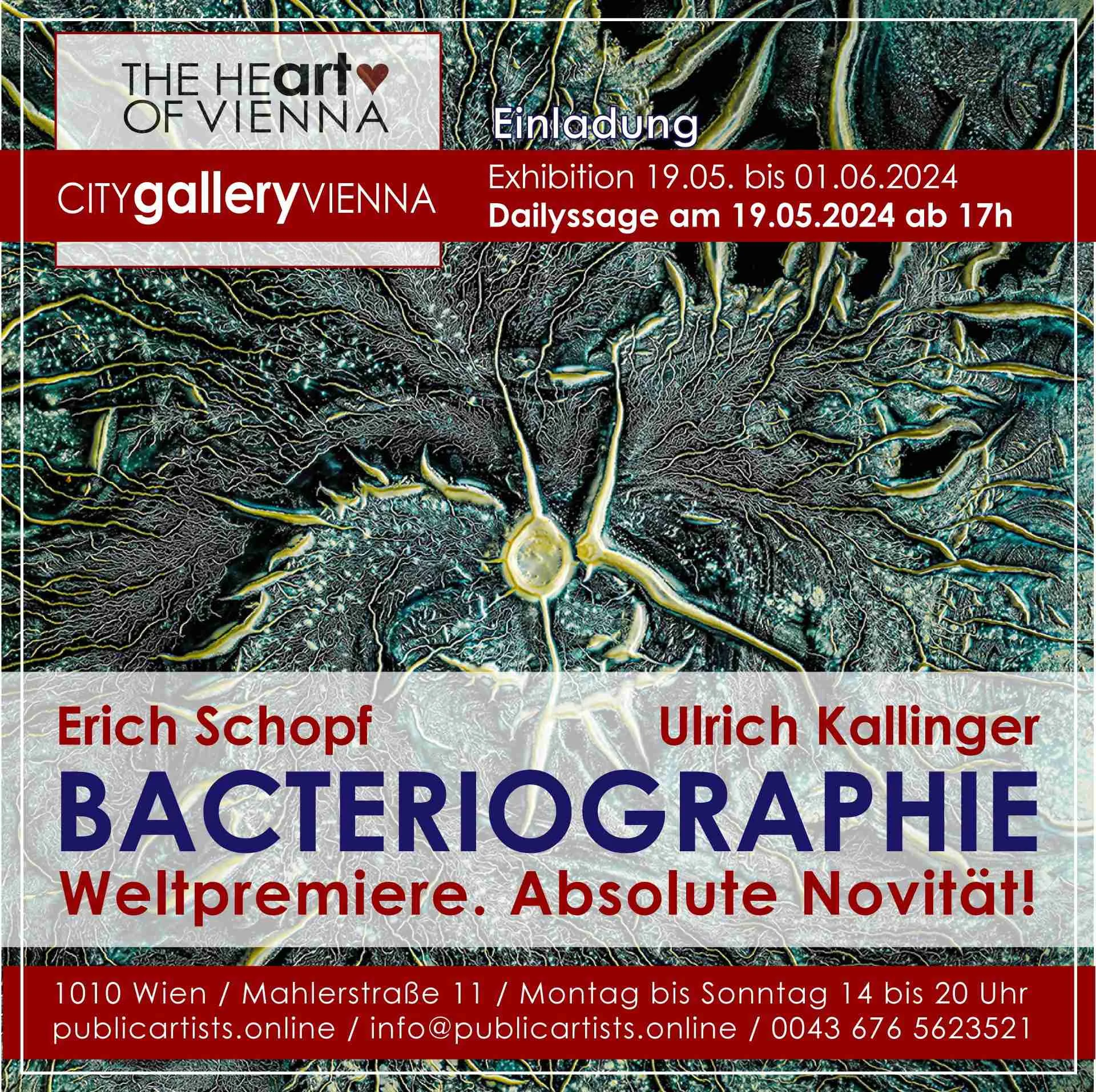 Erich Schopf & Ulrich Kallinger zeigen als absolute Novität BACTERIOGRAPHIE