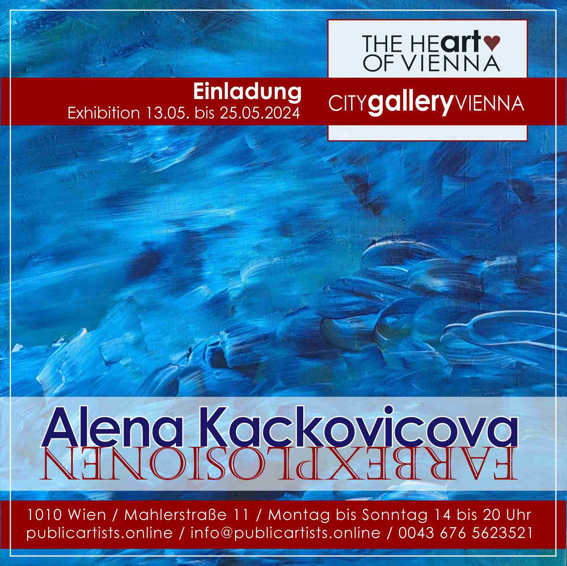 Alena Kackovicova shows FARBEXPLOSIONS in the CITYgalleryVIENNA