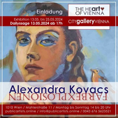 Alexandra Kovacs zeigt FARBEXPLOSIONEN in der CITYgalleryVIENNA