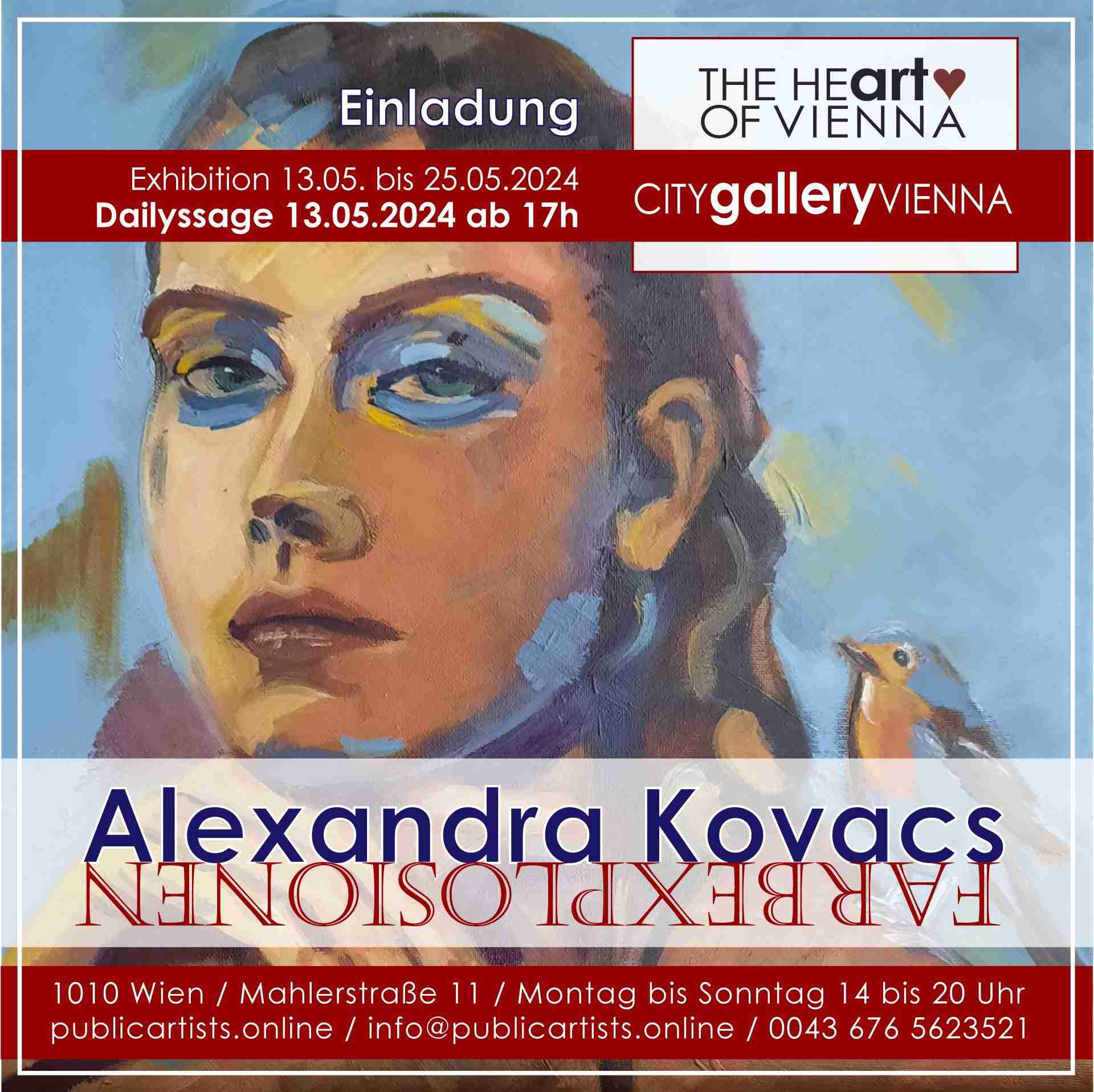 Александра Ковач показывает FARBEXPLOSIONS в CITYgalleryVIENNA