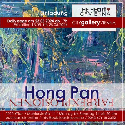 Hong Pan zeigt FARBEXPLOSIONEN in der CITYgalleryVIENNA
