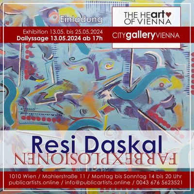 Resi Daskal zeigt FARBEXPLOSIONEN in der CITYgalleryVIENNA