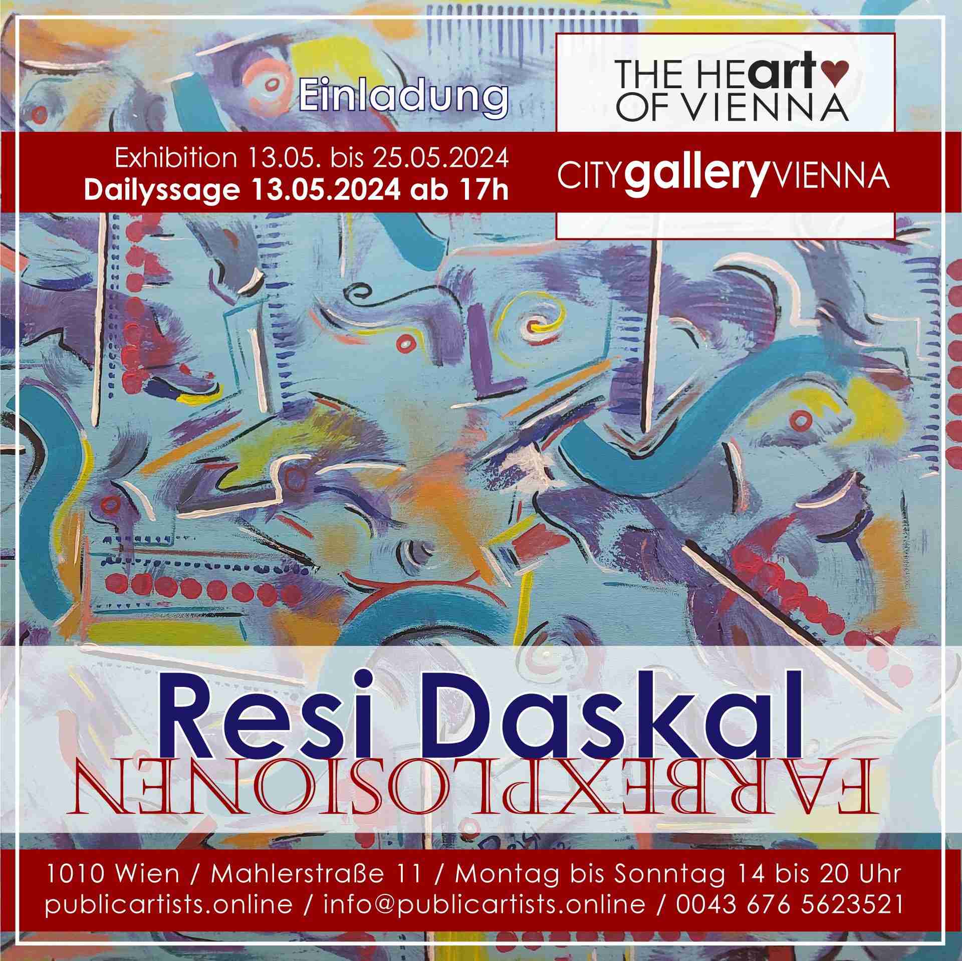 Resi Daskal zeigt FARBEXPLOSIONEN in der CITYgalleryVIENNA