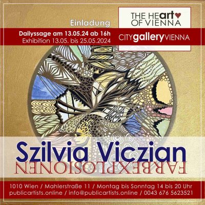 Szilvia Viczian zeigt FARBEXPLOSIONEN in der CITYgalleryVIENNA