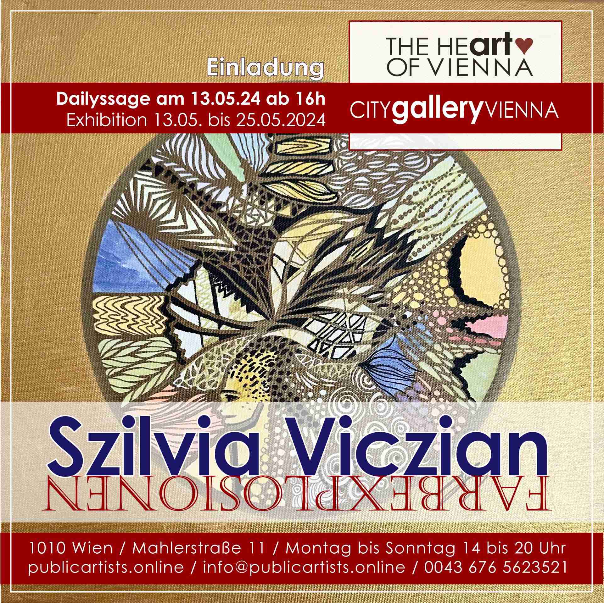 Szilvia Viczian vystavuje FARBEXPLOSIONS v CITYgalleryVIENNA