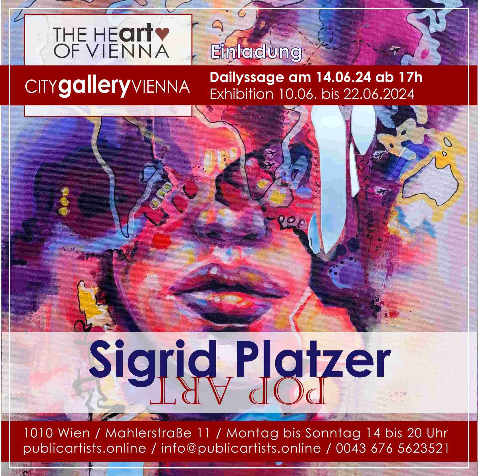 Sigrid Platzer POP ART kiállítása a CITYgalleryVIENNA-ban