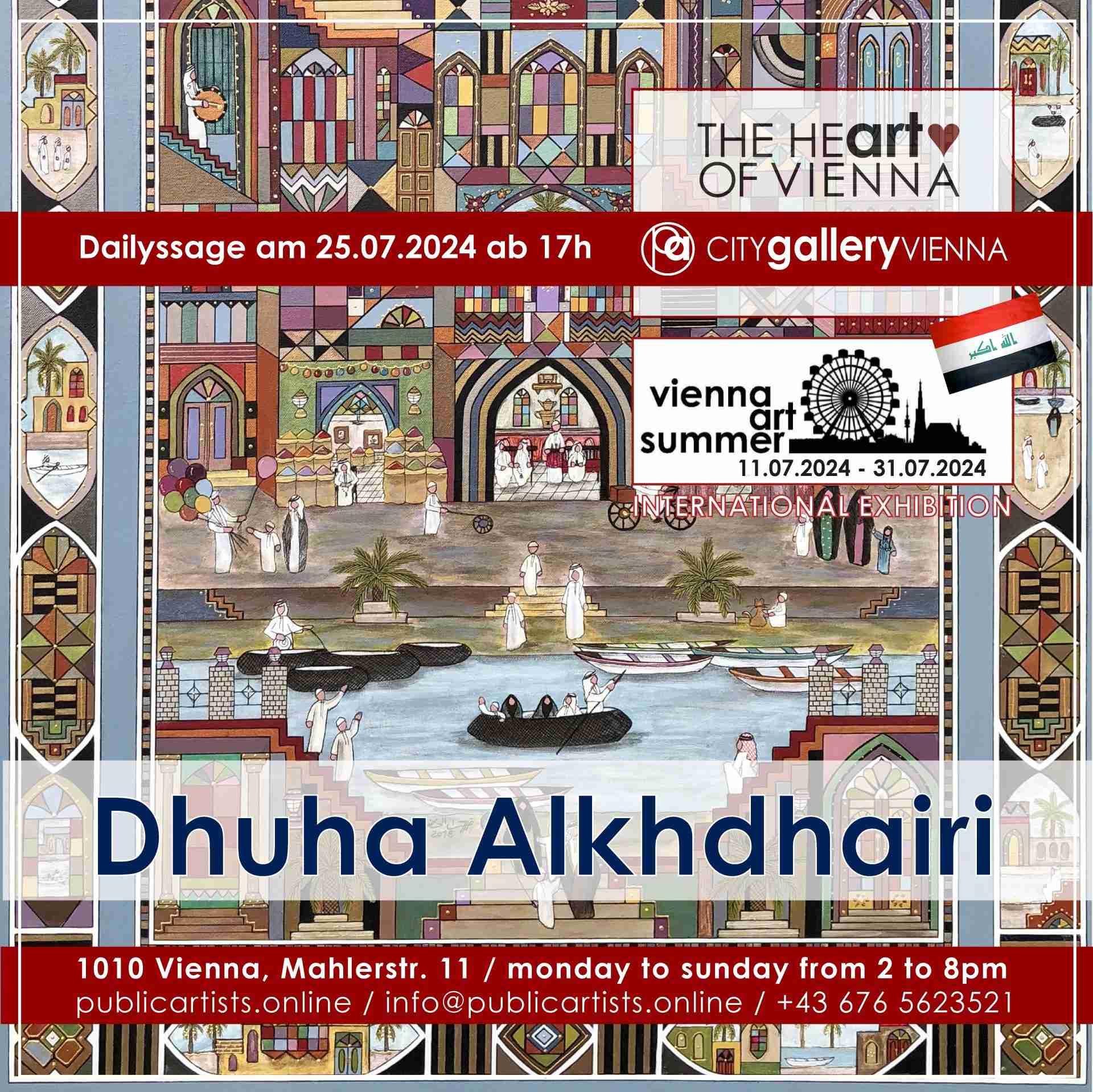 L'ESTATE DELL'ARTE DI VIENNA con Dhuha Alkhdhairi nella CITYgalleryVIENNA