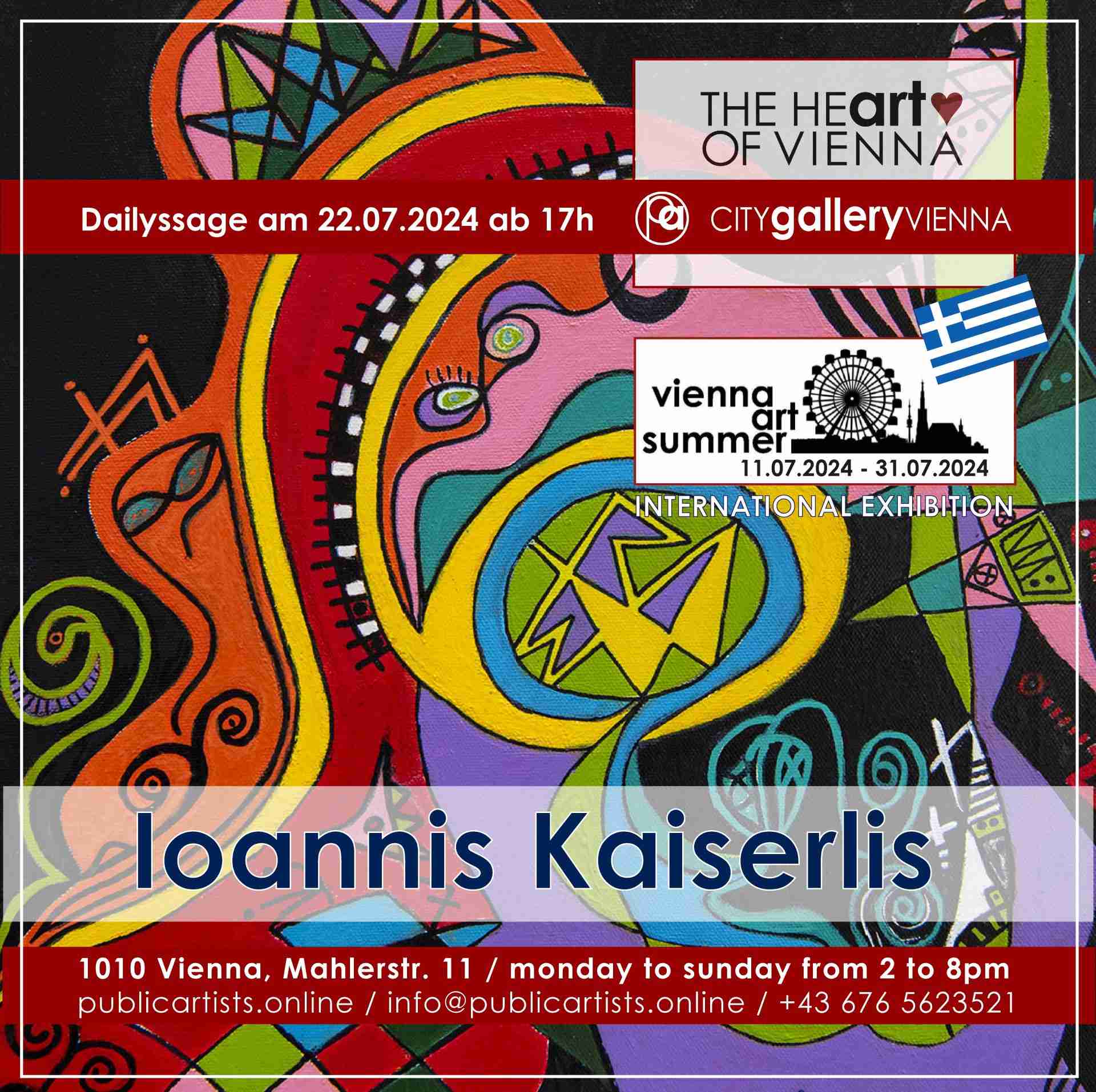 VIENNA ART SUMMER mit Ioannis Kaiserlis in der CITYgalleryVIENNA