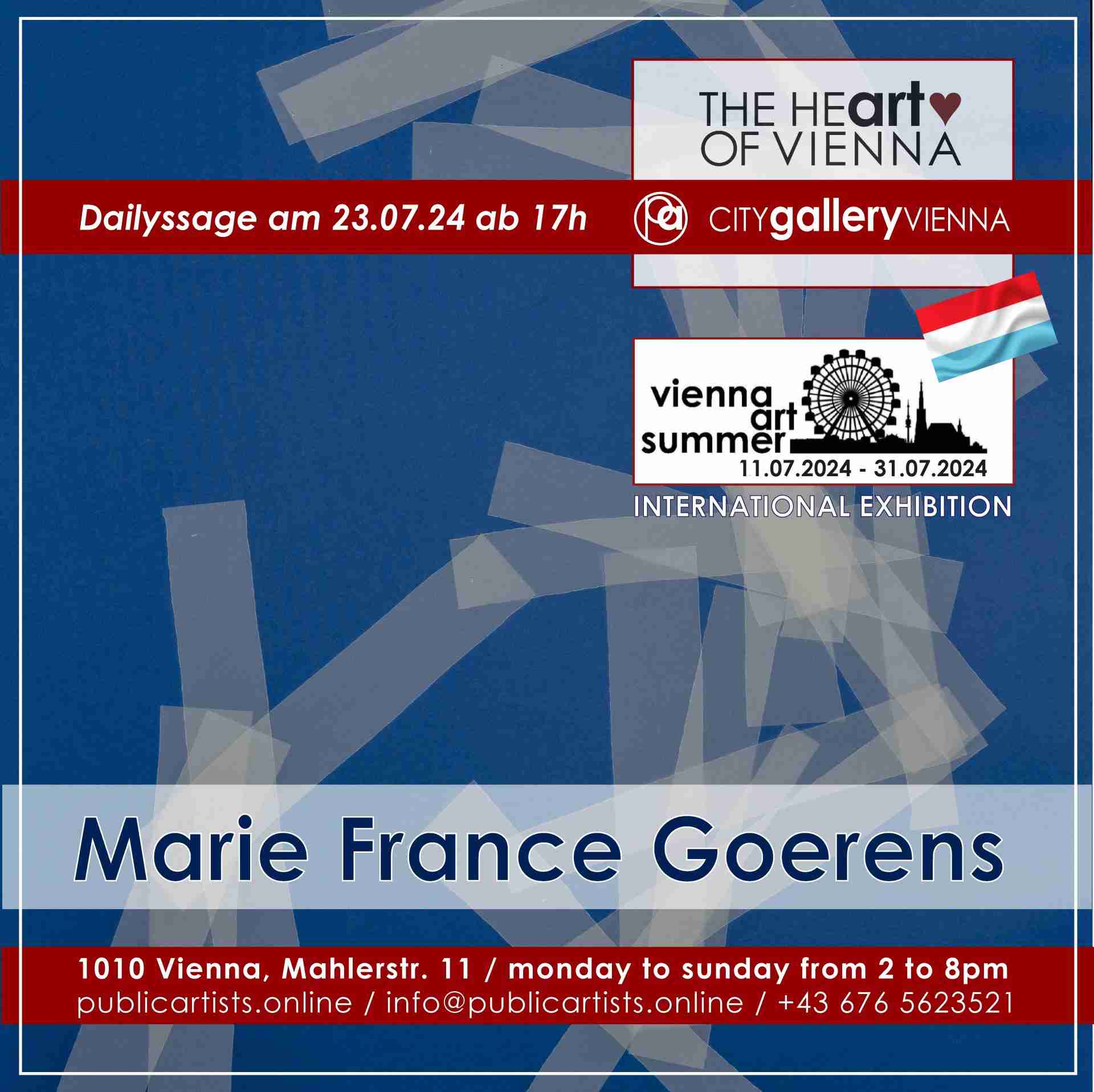 VIENNA ART SUMMER с Мари Франс Геренс в CITYgalleryVIENNA