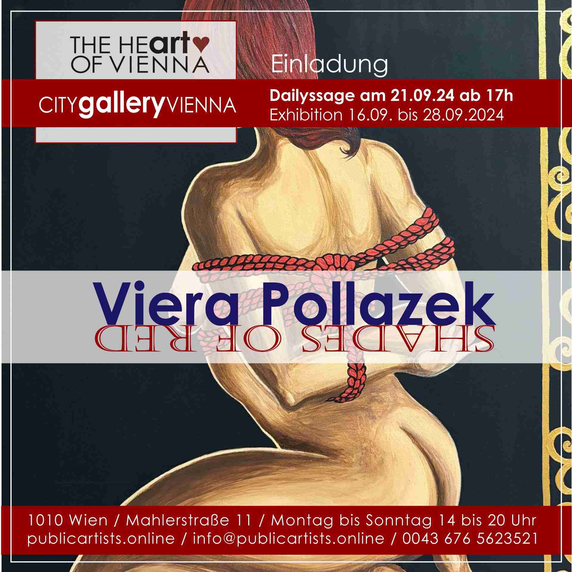 Виера Полазек показва "Сенки на червеното" в CITYgalleryVIENNA
