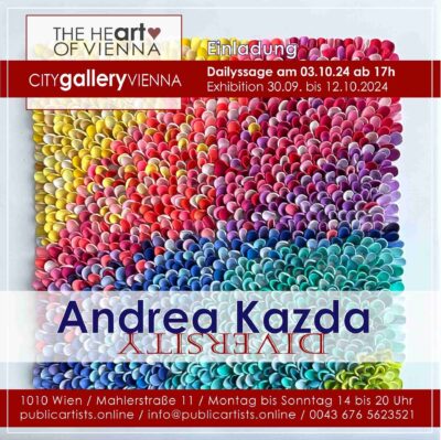 Andrea Kazda zeigt DIVERSITY in der CITYgalleryVIENNA