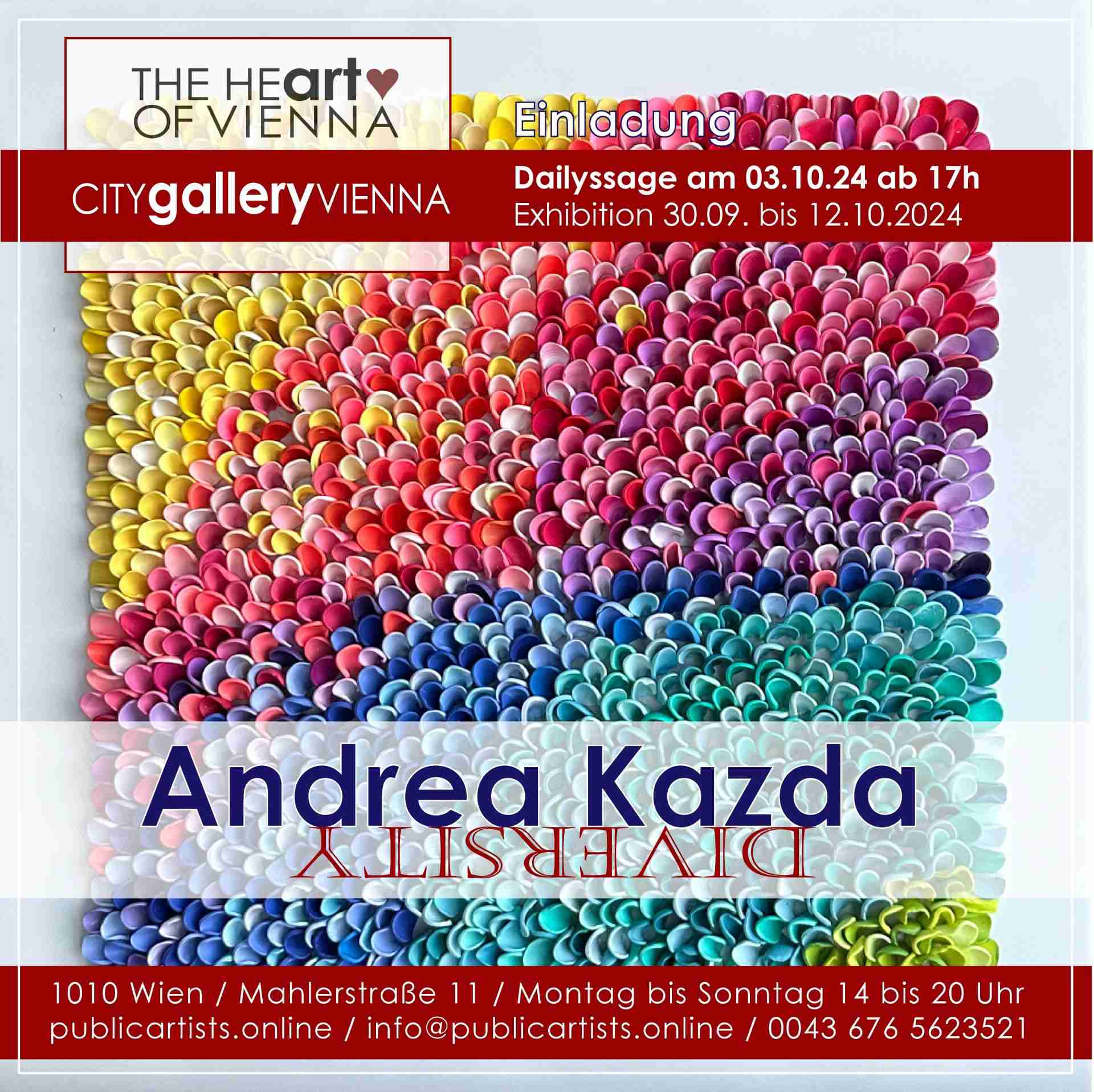 Andrea Kazda zeigt DIVERSITY in der CITYgalleryVIENNA