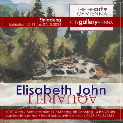 Elisabeth John zeigt AQUARELL in der CITYgalleryVIENNA