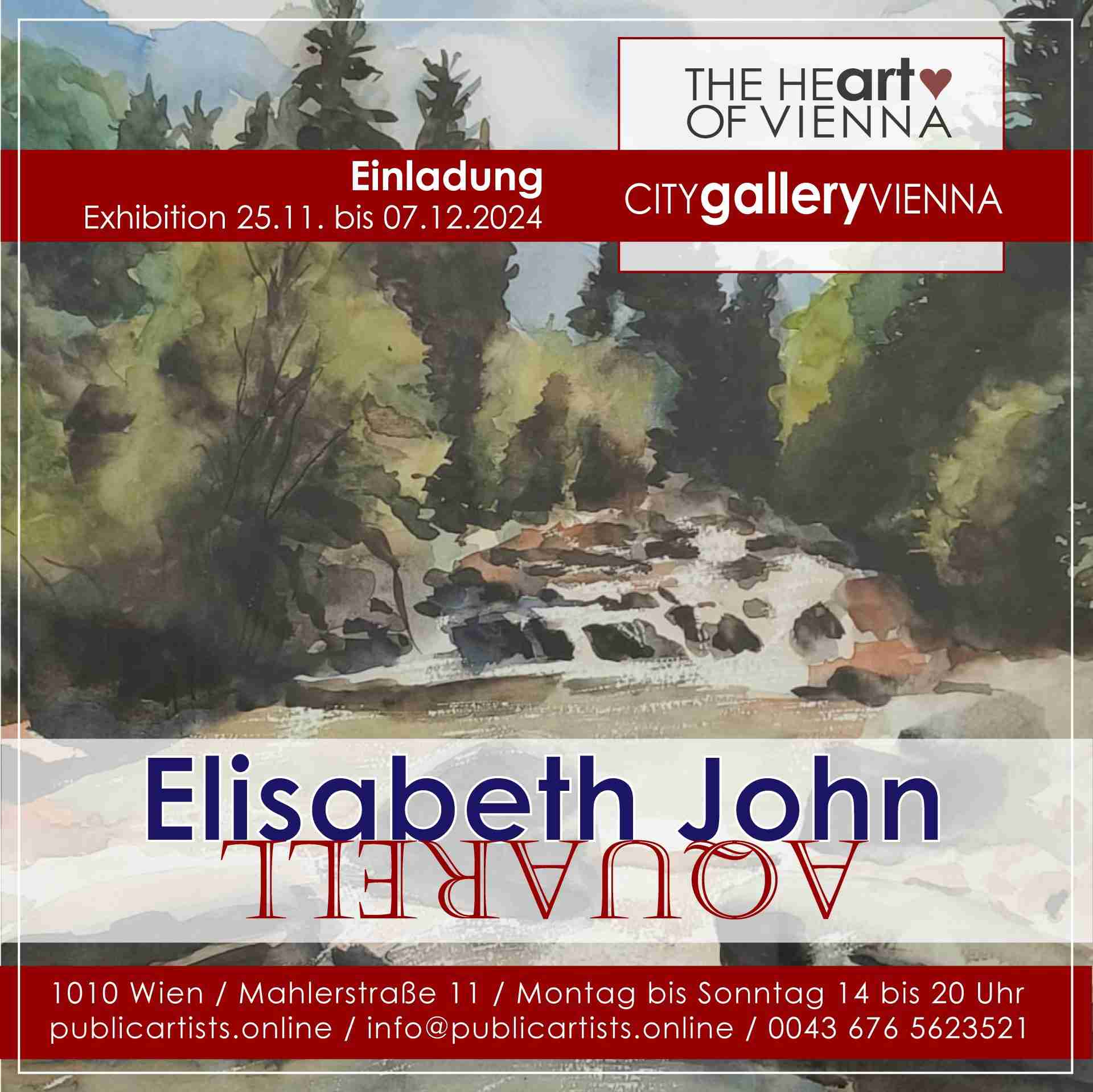 Elisabeth John zeigt AQUARELL in der CITYgalleryVIENNA