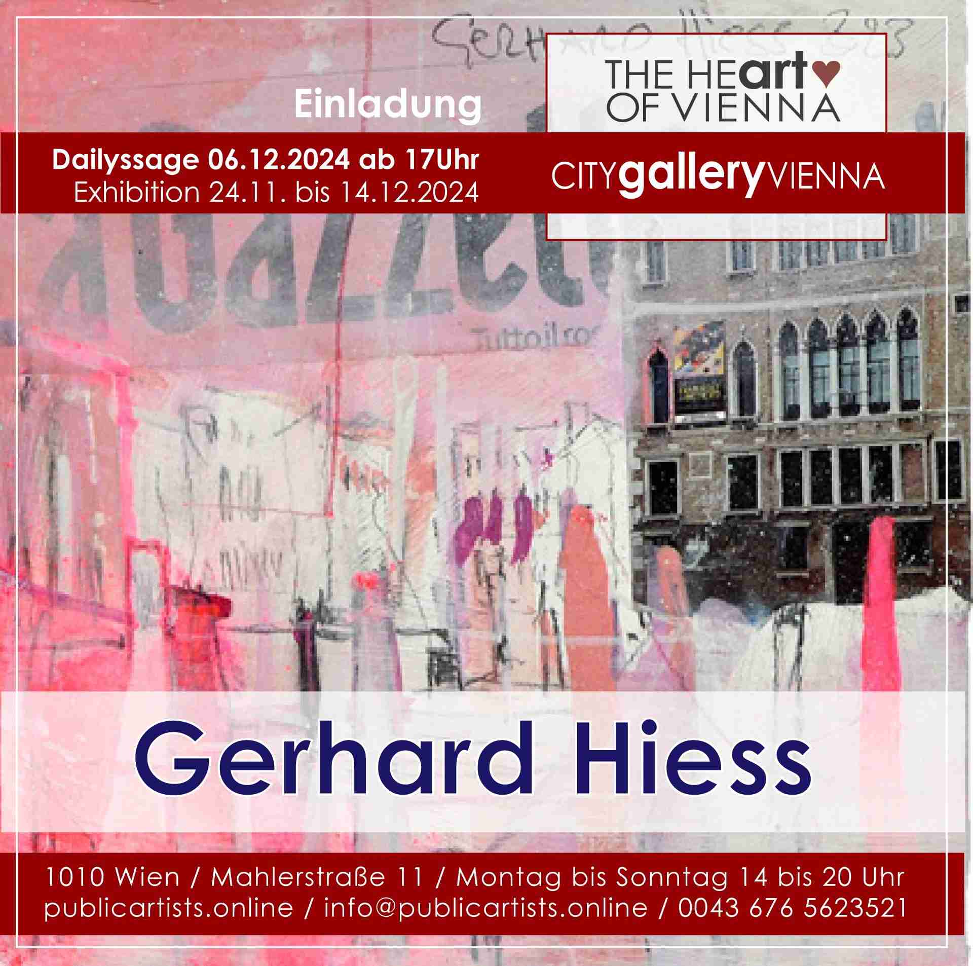 Gerhard Hiess in der CITYgalleryVIENNA