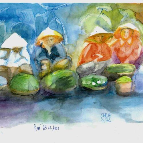 Пазарен ден в Хуе Виетнам