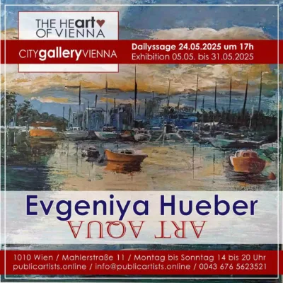 Evgeniya Hueber bemutatja az ART AQUA című kiállítást a CITYgalleryVIENNA-ban
