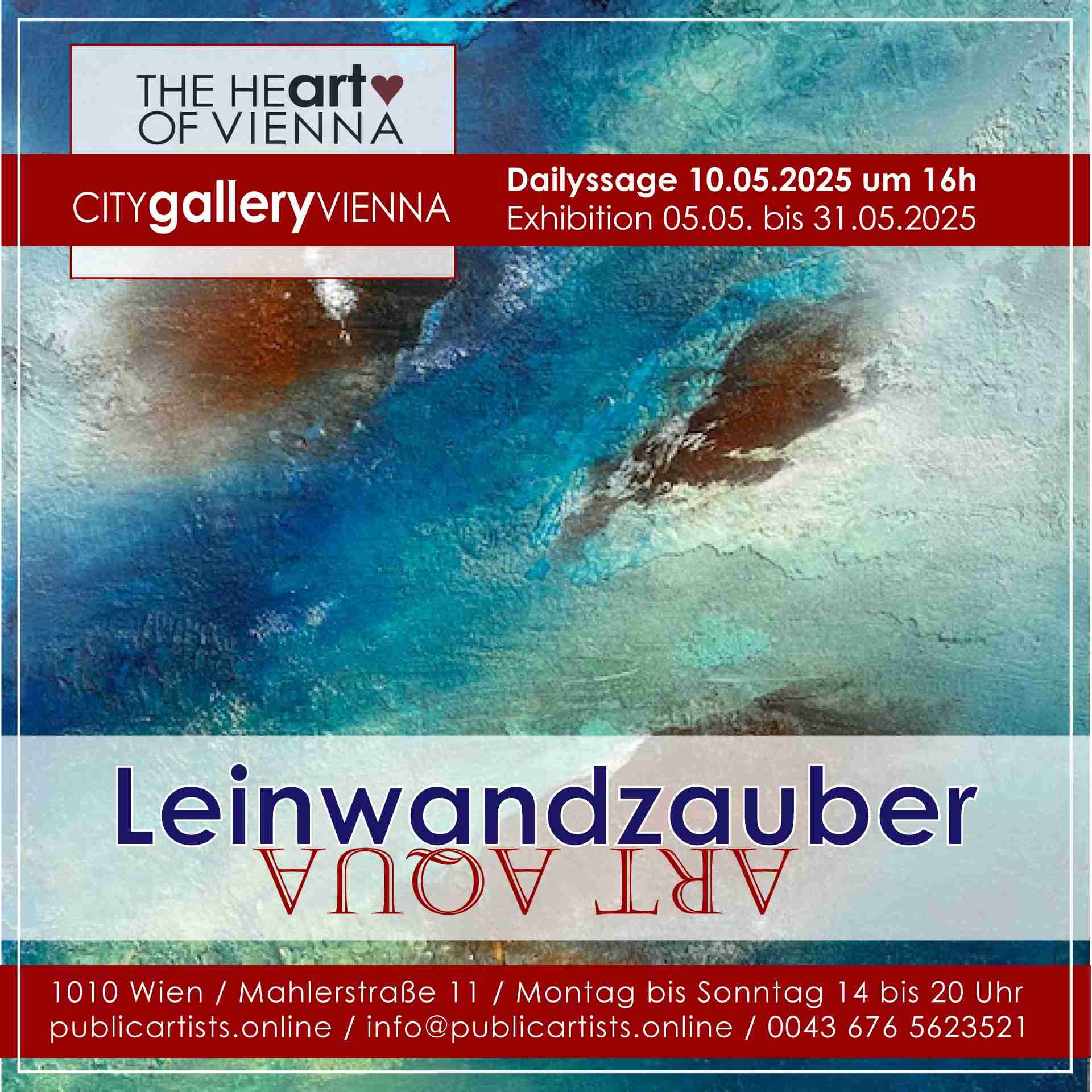 Leinwandzauber zeigt ART AQUA in der CITYgalleryVIENNA
