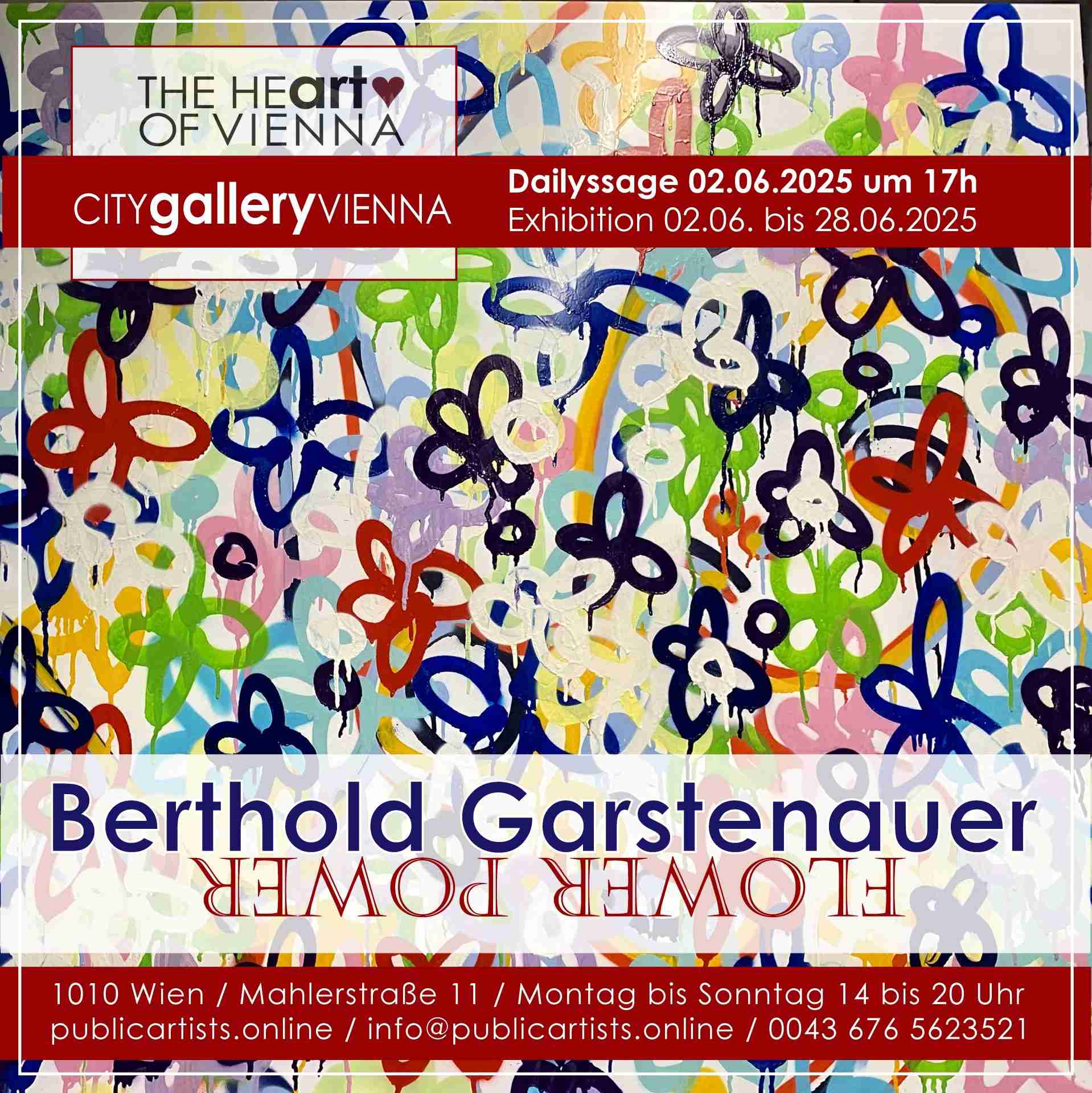 Berthold Garstenauer vystavuje FLOWER POWER v CITYgalleryVIENNA