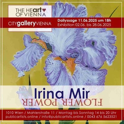 Irina Mir vystavuje v CITYgalleryVIENNA výstavu FLOWER POWER