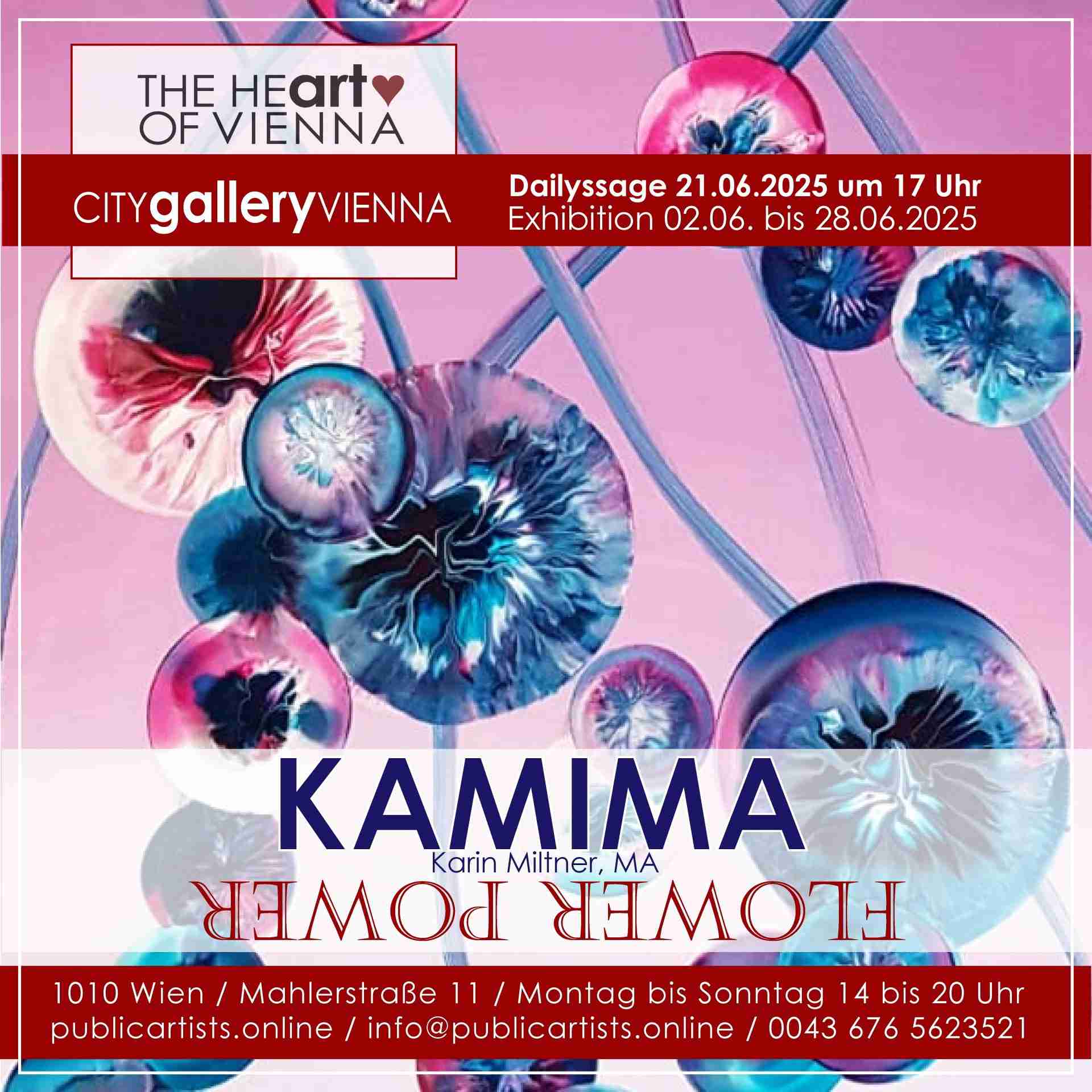 KAMIMA vystavuje FLOWER POWER v CITYgalleryVIENNA