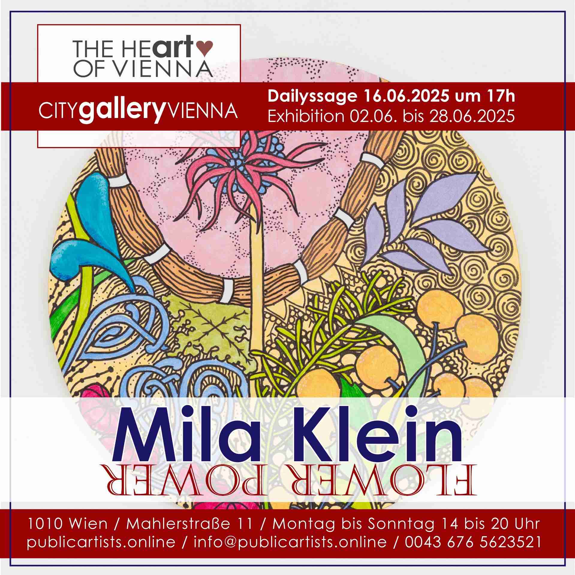 Mila Klein bemutatja a FLOWER POWER-t a CITYgalleryVIENNA-ban