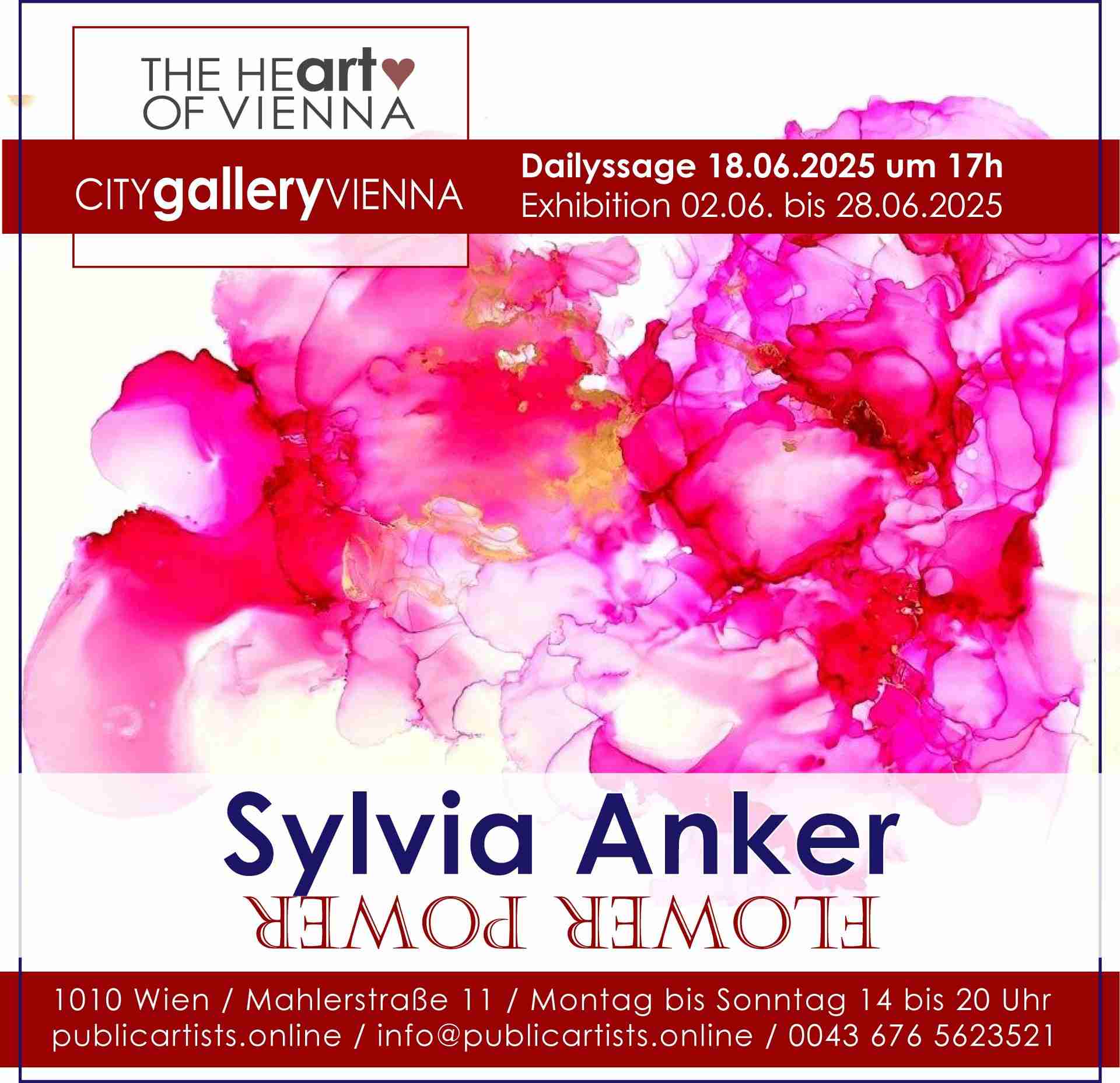 Sylvia Anker vystavuje FLOWER POWER v CITYgalleryVIENNA