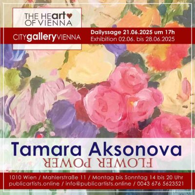 Tamara Aksonova vystavuje FLOWER POWER v CITYgalleryVIENNA