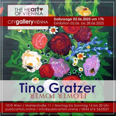 Tino Gratzer vystavuje FLOWER POWER v CITYgalleryVIENNA