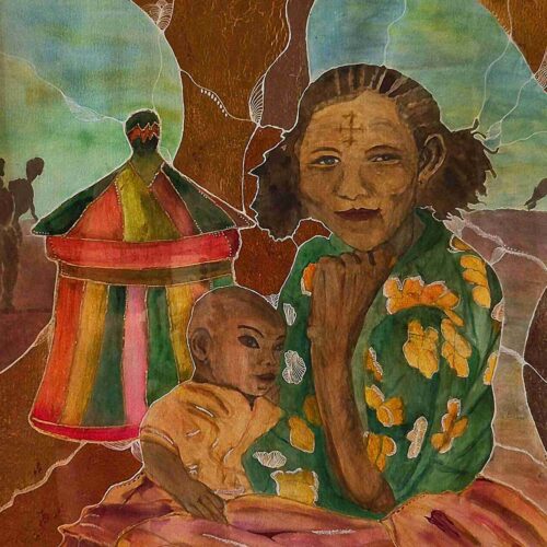 Ethiopian Woman with Baby – Watercolour