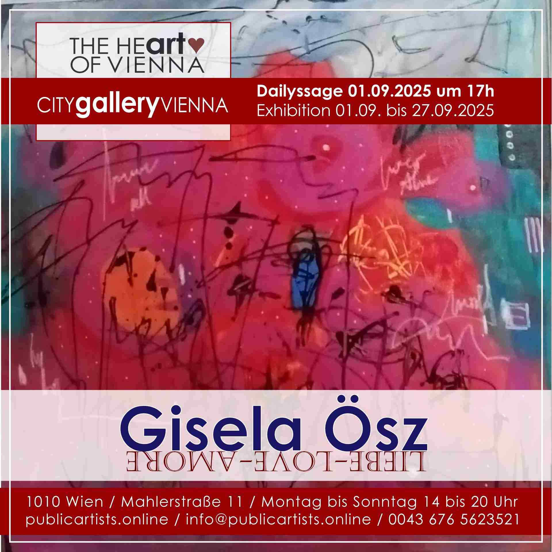 Gisela Ösz shows LIEBE-LOVE-AMORE in the CITYgalleryVIENNA