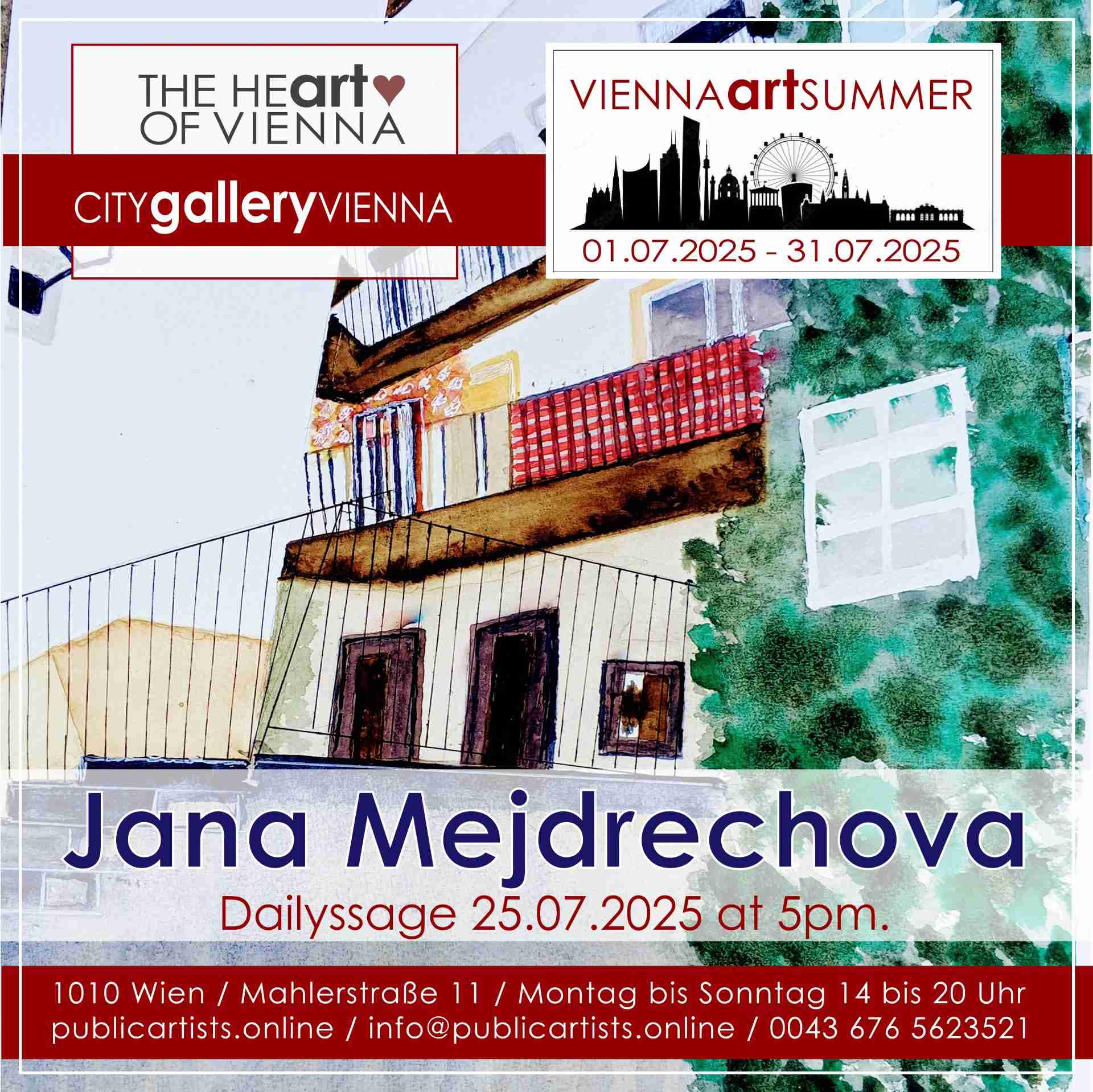 Jana Mejdrechova a VIENNA ART SUMMER 2025 kiállításon