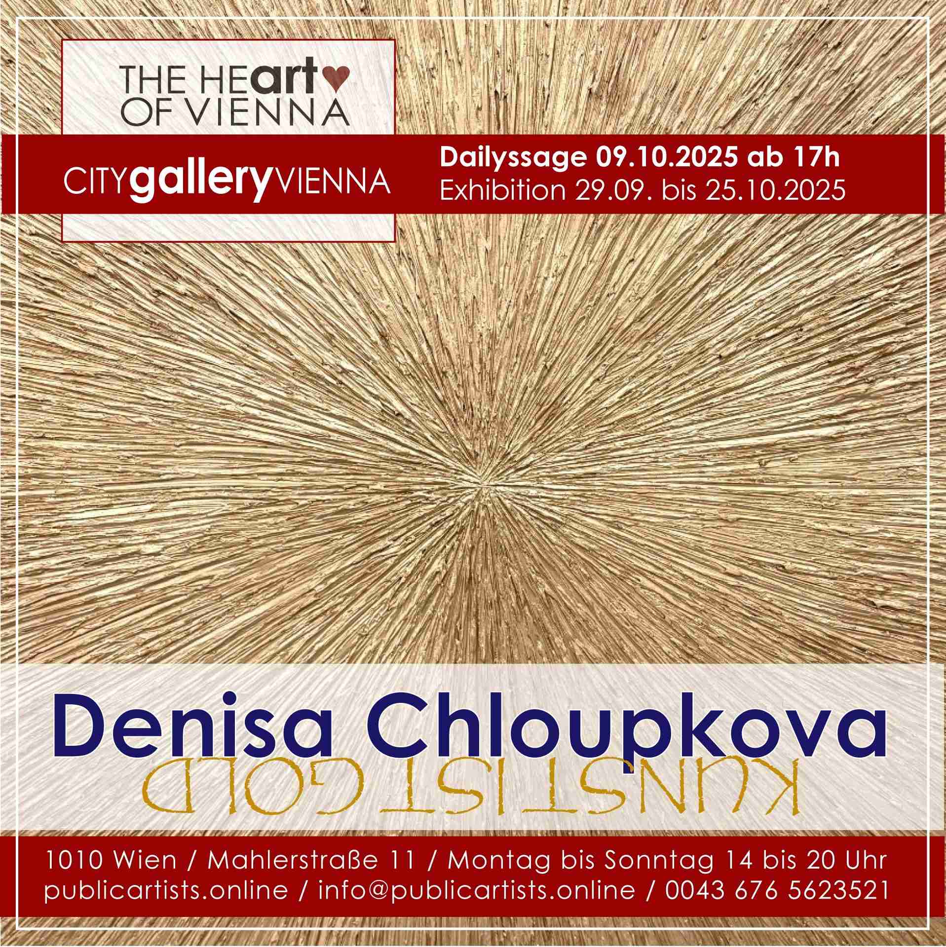 Denisa Chloupkova zeigt KUNST IST GOLD