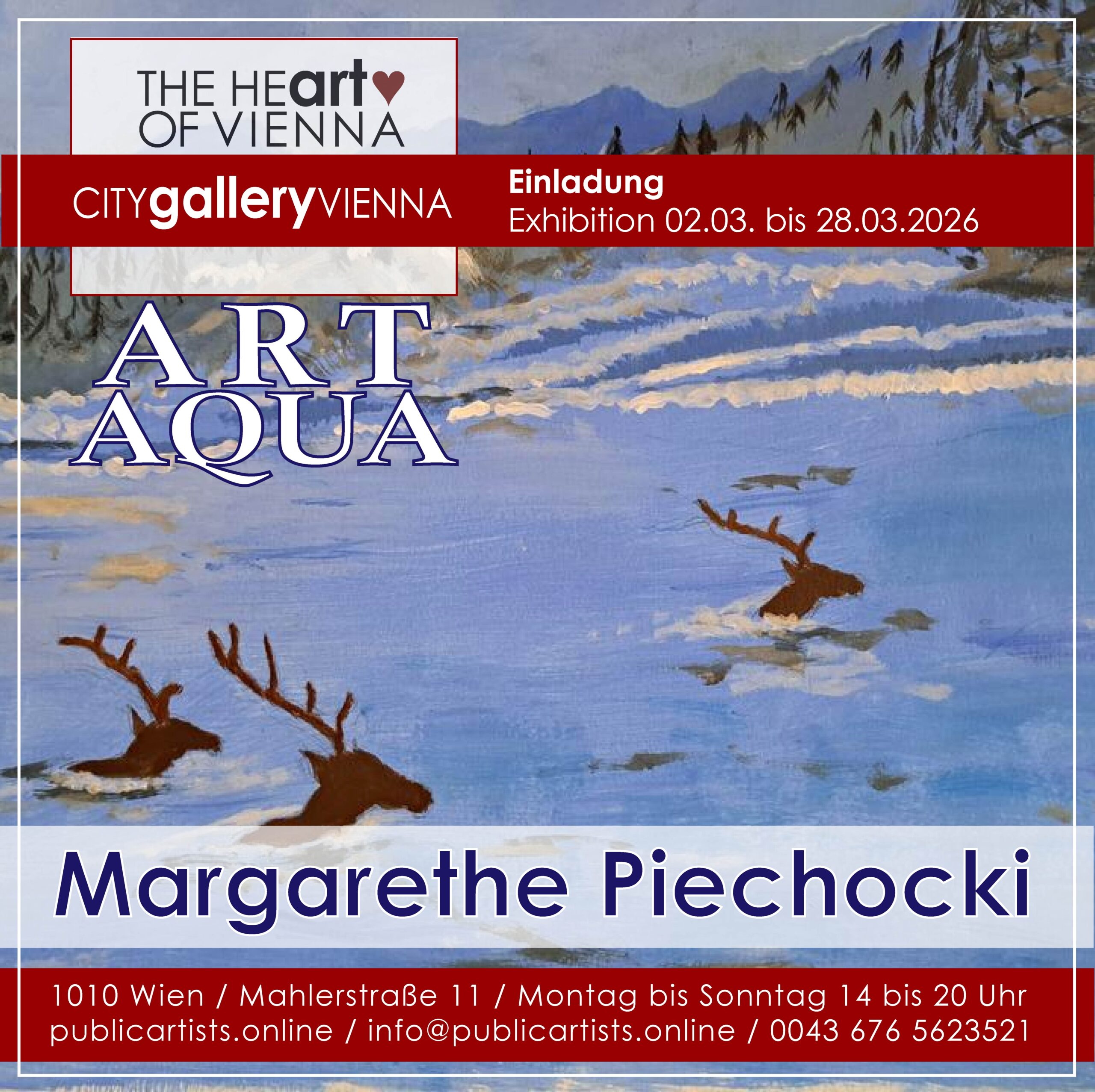 Margarethe Piechocki zeigt „ART AQUA“ in der CITYgalleryVIENNA