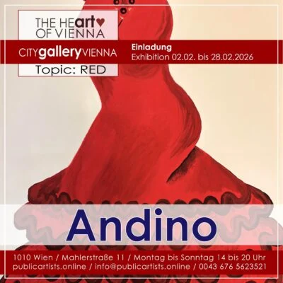 Andino megmutatja a „RED“ című kiállítását a CITYgalleryVIENNA-ban