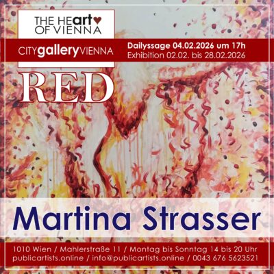 Martina Strasser a „RED“ című kiállítását mutatja be a CITYgalleryVIENNA-ban