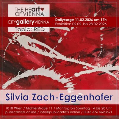 Silvia Zach-Eggenhofer zeigt „RED“ in der CITYgalleryVIENNA