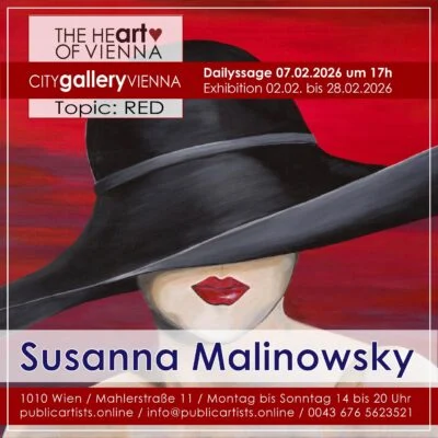 Susanna Malinowsky a „RED“ című kiállítást mutatja be a CITYgalleryVIENNA-ban