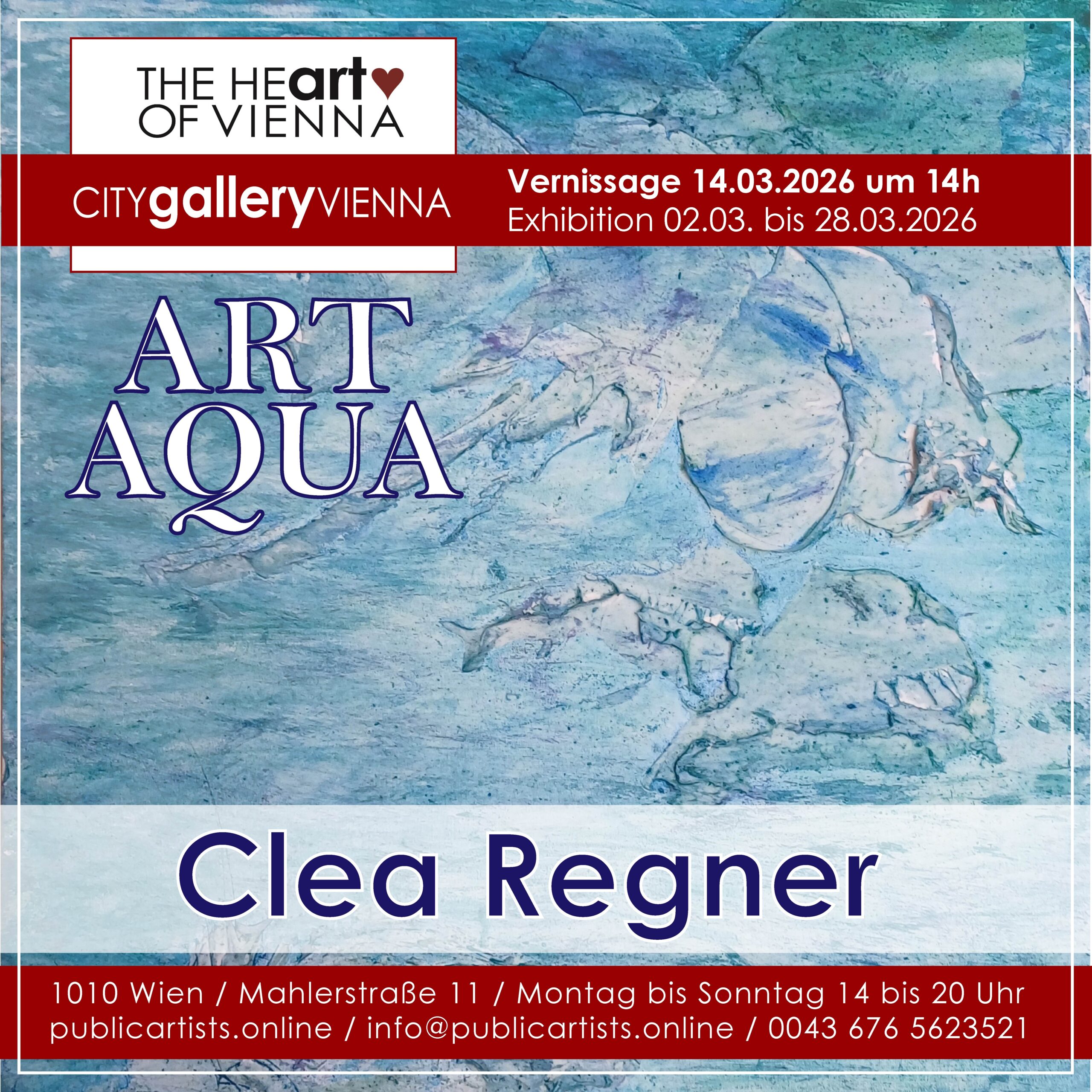 Clea Regner zeigt „ART AQUA“ in der CITYgalleryVIENNA