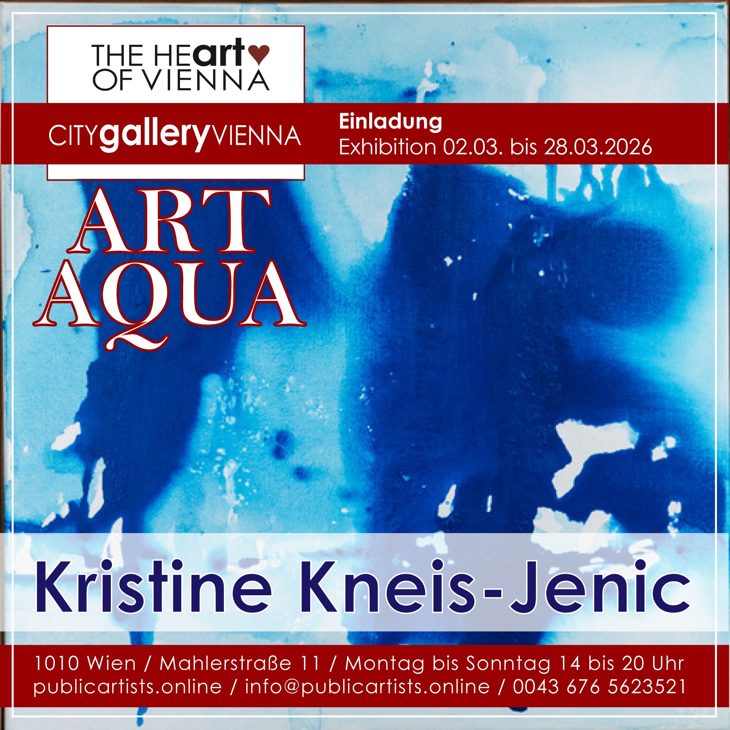 Kristine Kneis-Jenic zeigt „ART AQUA“ in der CITYgalleryVIENNA