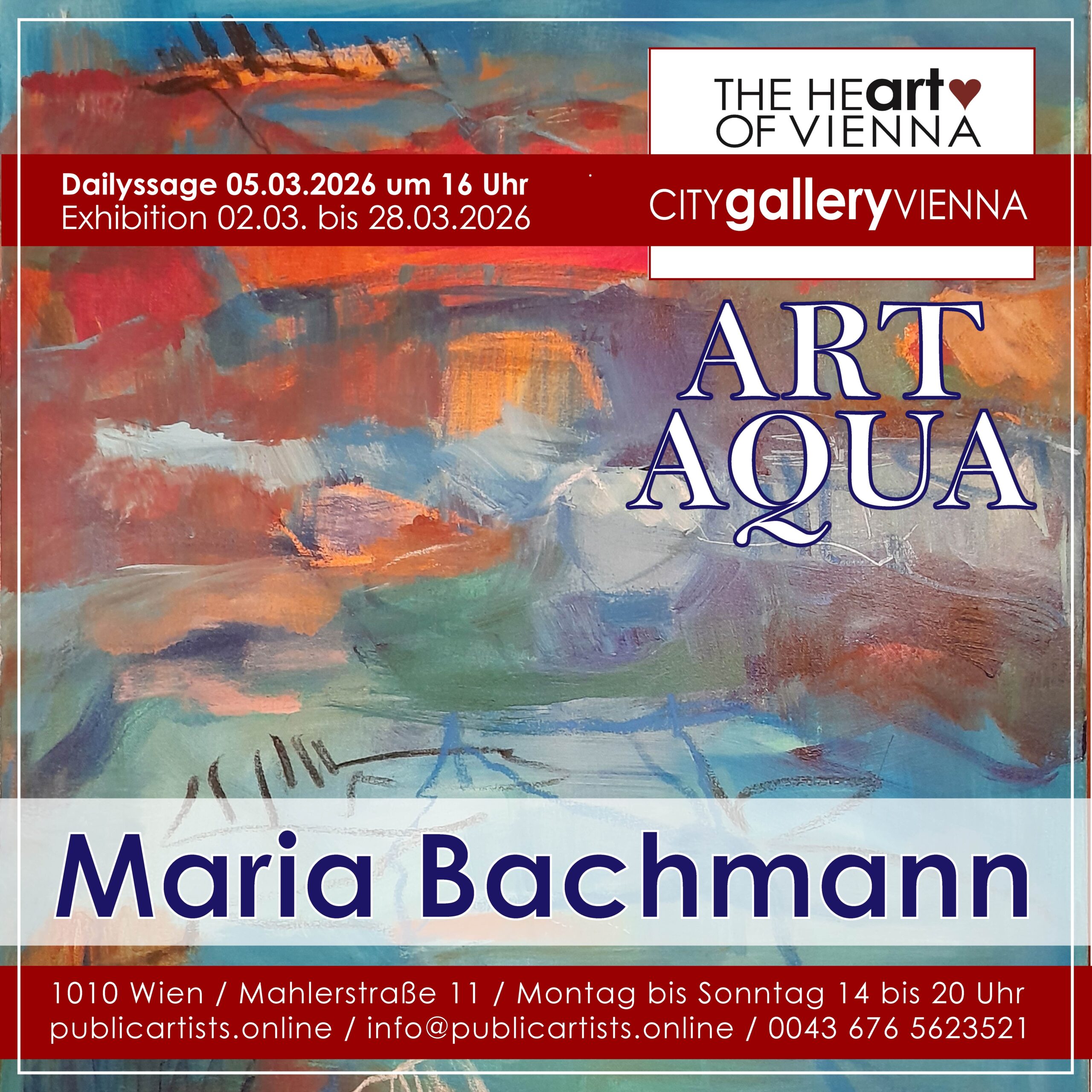 Maria Bachmann zeigt „ART AQUA“ in der CITYgalleryVIENNA