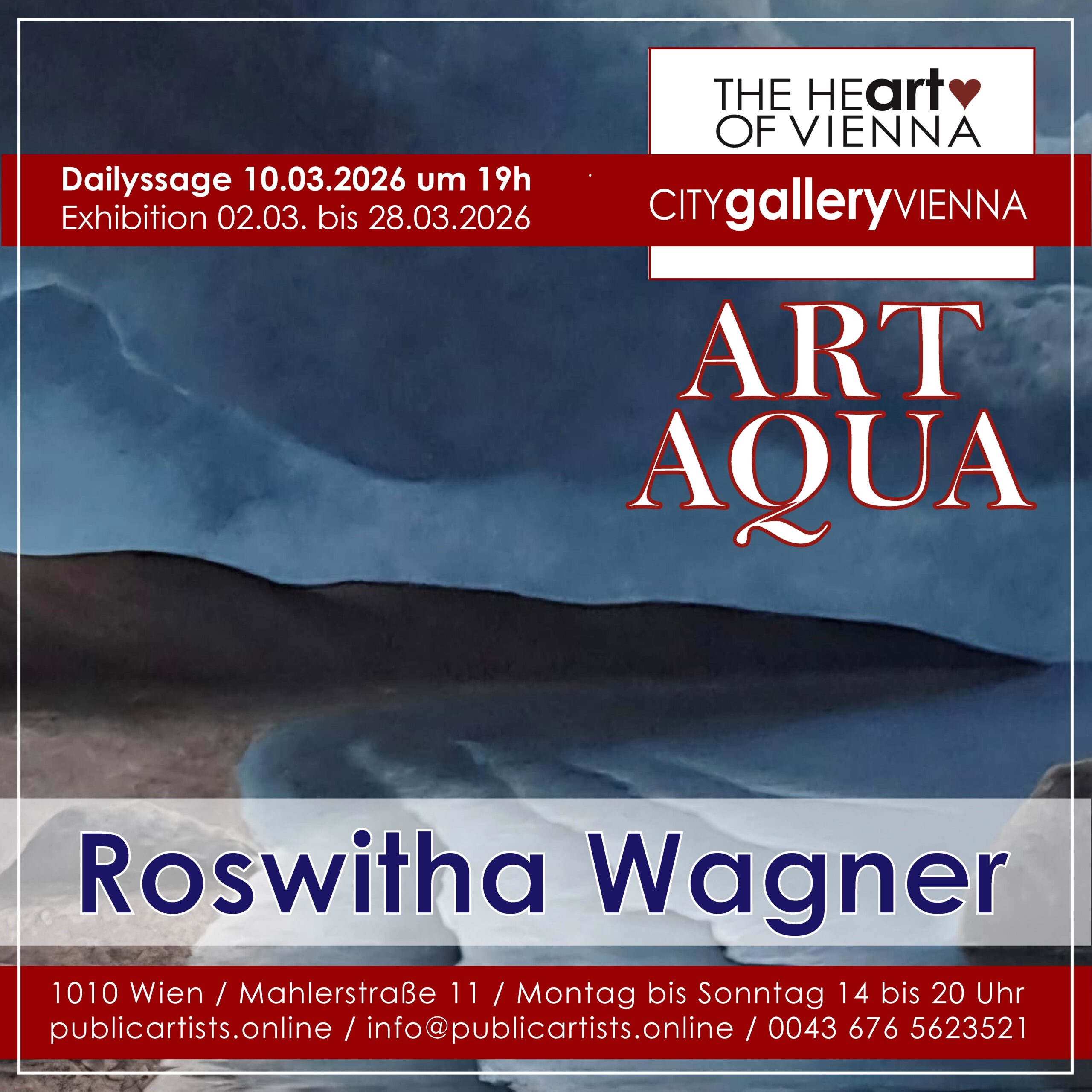 Roswitha Wagner zeigt “ART AQUA” in der CITYgalleryVIENNA