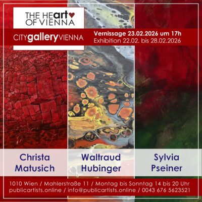 Waltraud Hubinger, Sylvia Pseiner und Christa Matusich in der CITYgalleryVIENNA