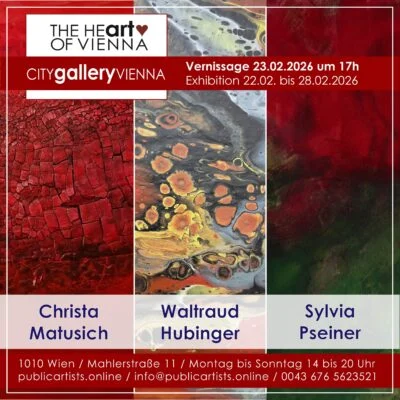Waltraud Hubinger, Sylvia Pseiner und Christa Matusich in der CITYgalleryVIENNA