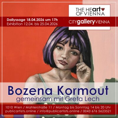 Bozena Kormout mit Greta Lech in der CITYgalleryVIENNA